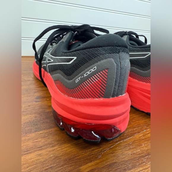 ASIC’s men’s Black/Electric Red Kayano gel Nimbus running gym shoes. Size 10 - Picture 10 of 14